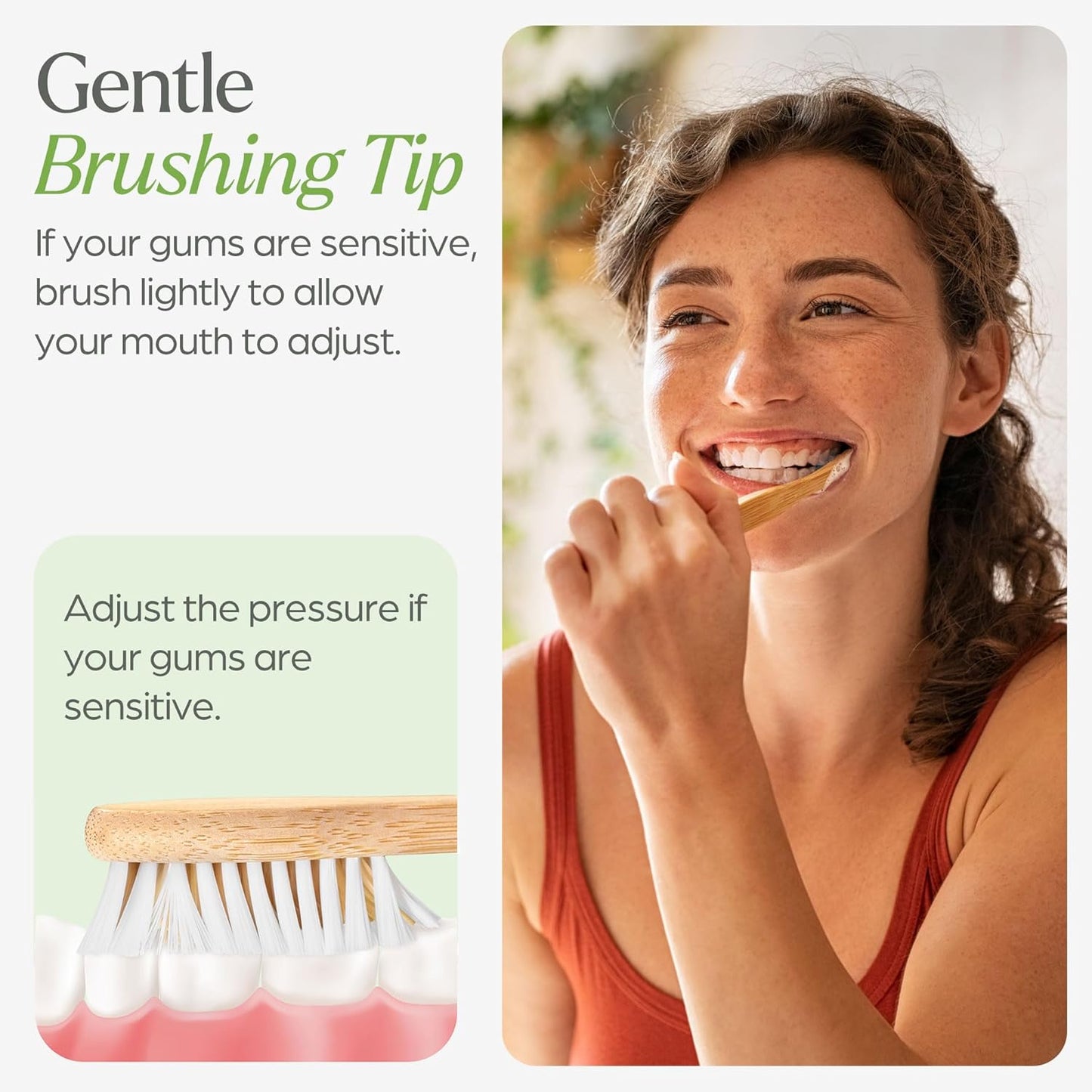 Bamboo Toothbrushes 10 Pack BPA Free Soft Bristles, Eco-Friendly Natural Wooden Toothbrush