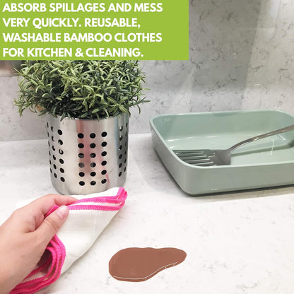 ECOBOO Reusable Bamboo Towels – Eco-Friendly Kitchen & Cleaning Cloths