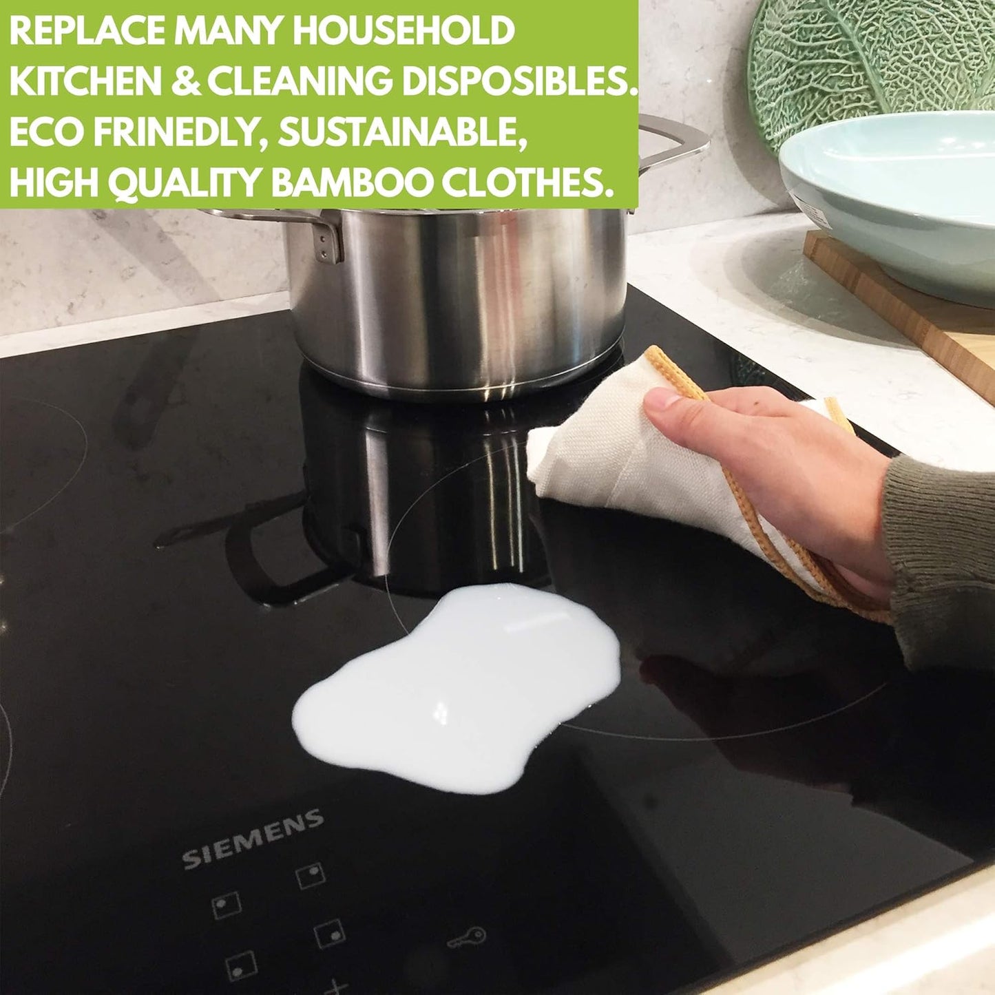 ECOBOO Reusable Bamboo Towels – Eco-Friendly Kitchen & Cleaning Cloths