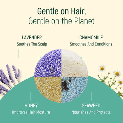 BAMBOEARTH Solid Shampoo Bar and Conditioner Effect Hair Soap  4 Pack, 100% Organic with Plant-Based Essential Oils