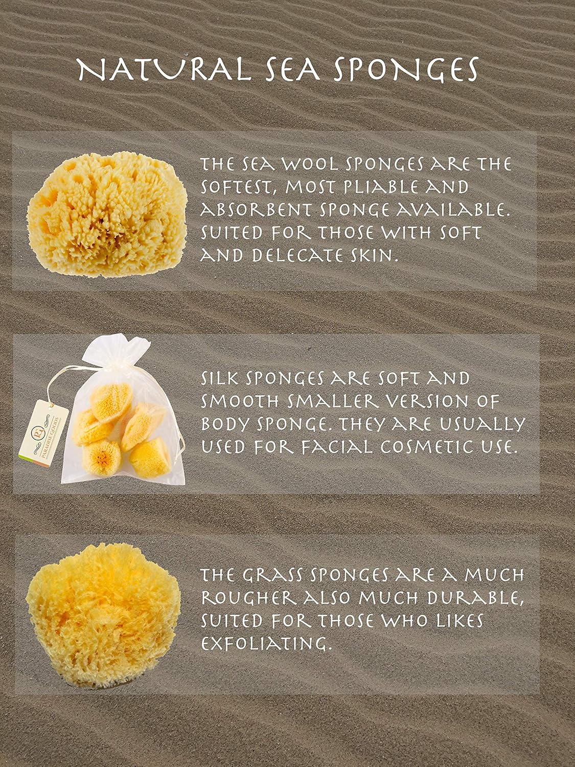 Sea Sponge for Bathing 5 Inch – Softly Rough, Non-Irritating Natural Bath Sponge (Yellow)