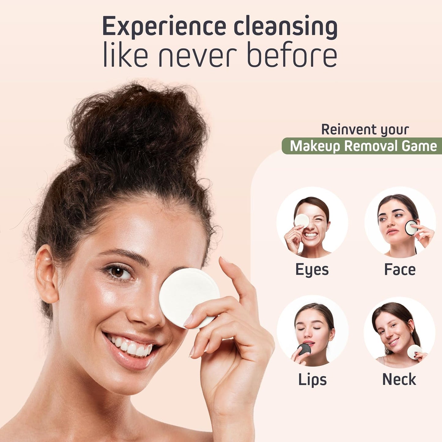 Ecolifestyle Reusable Makeup Remover Pads (20 Pack) – Reusable Cotton Rounds with Laundry Bag & Metal Storage Box