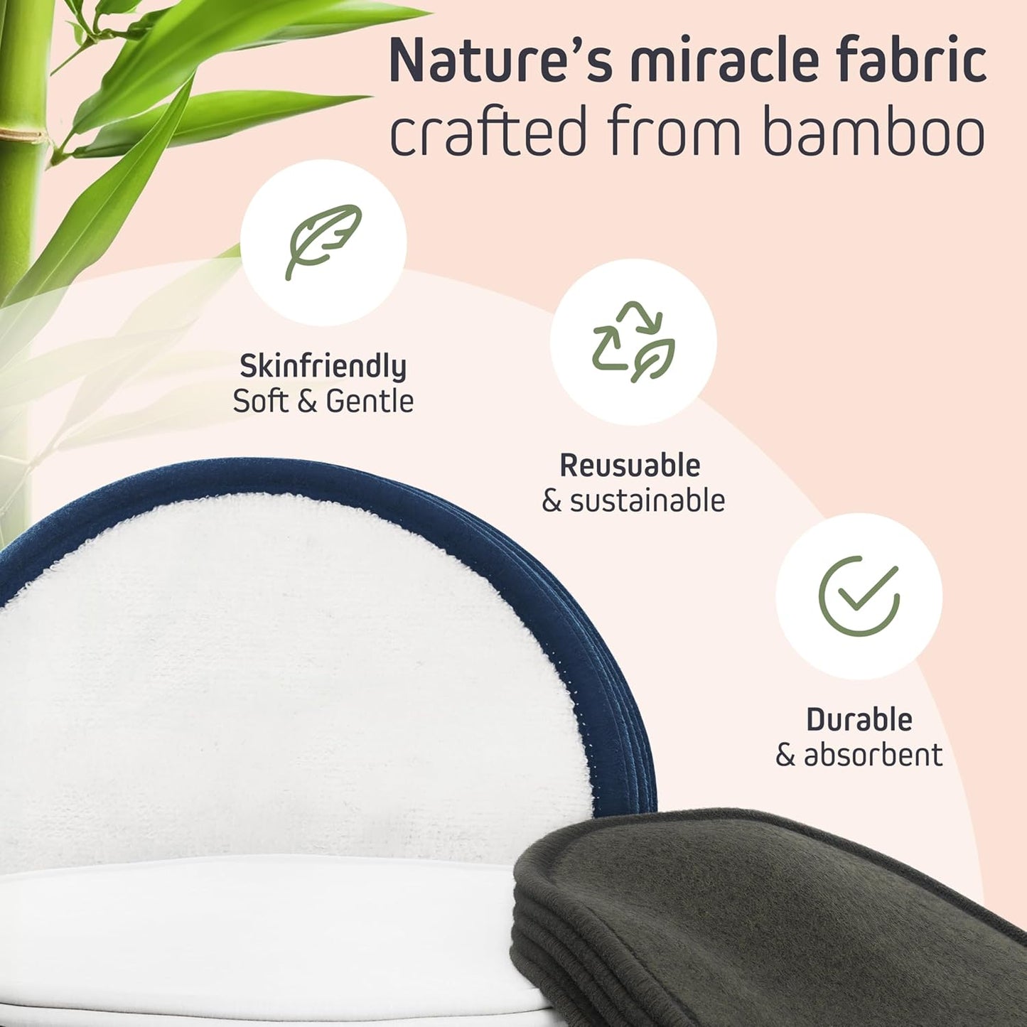 Ecolifestyle Reusable Makeup Remover Pads (20 Pack) – Reusable Cotton Rounds with Laundry Bag & Metal Storage Box