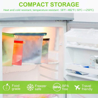 Silicone Reusable Food Storage Bags – 4 Pack (1 Liter)