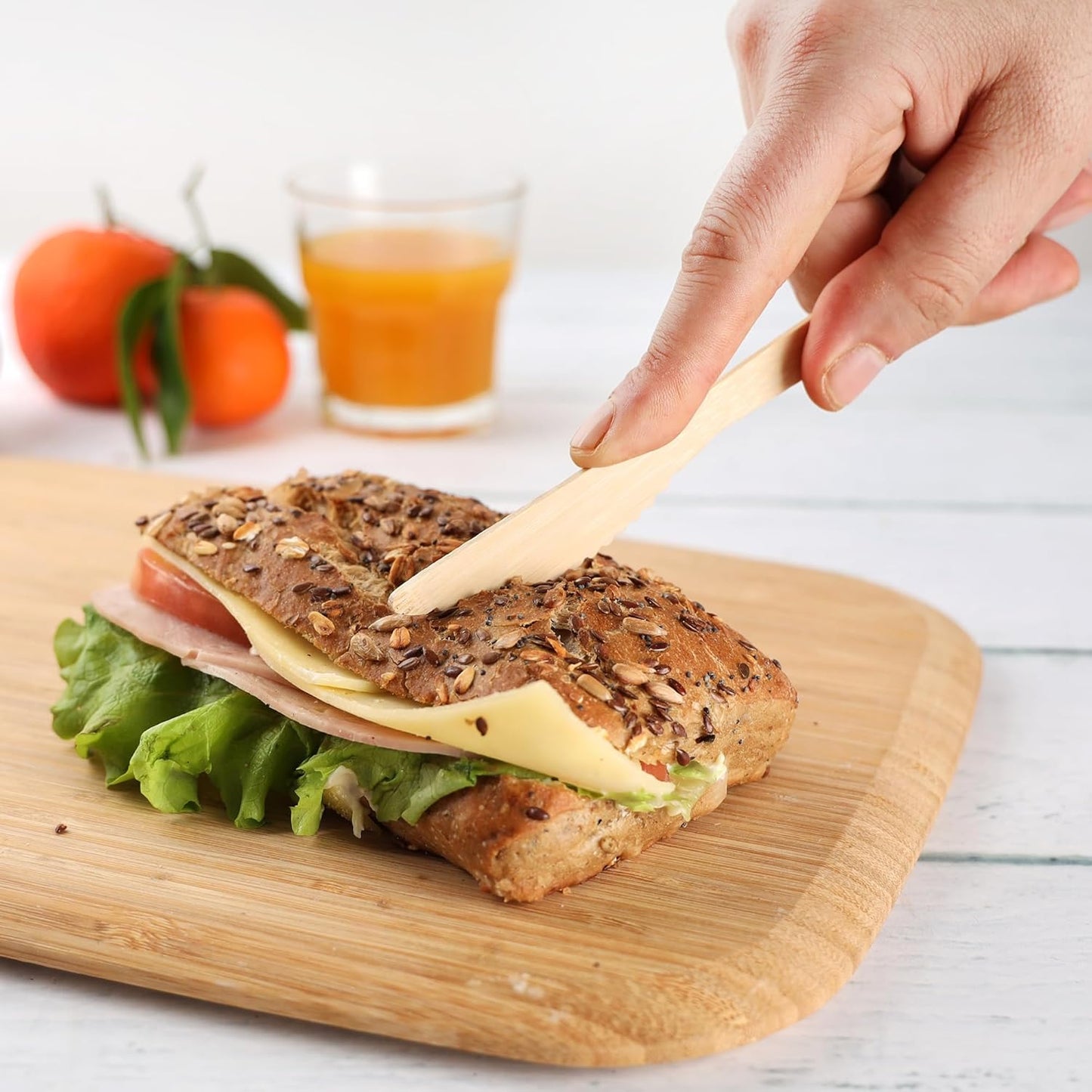 GUSTO [300 Combo Pack] Compostable Bamboo Cutlery Set, 150 Forks – 100 Spoons – 50 Knives Disposable Utensils for Parties, Camping, and Everyday Use